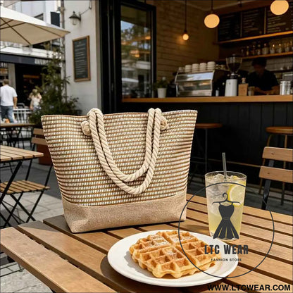 Chic Woven Straw Tote Large Versatile Beach  Travel Bag