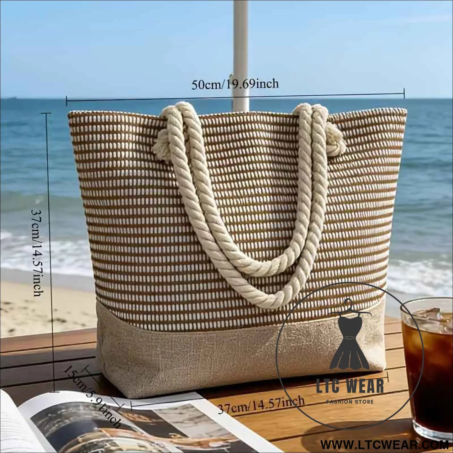 Chic Woven Straw Tote Large Versatile Beach  Travel Bag