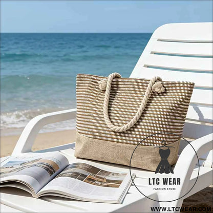 Chic Woven Straw Tote Large Versatile Beach  Travel Bag