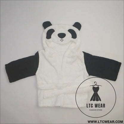 Children’s cardigan hooded animal bathrobe baby home clothes cotton towel material baby absorbent bath towel - old