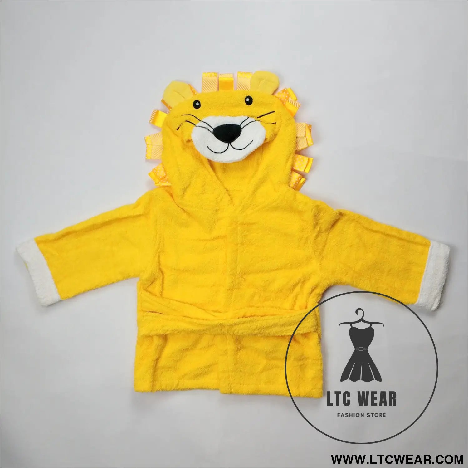 Children’s cardigan hooded animal bathrobe baby home clothes cotton towel material baby absorbent bath towel - little