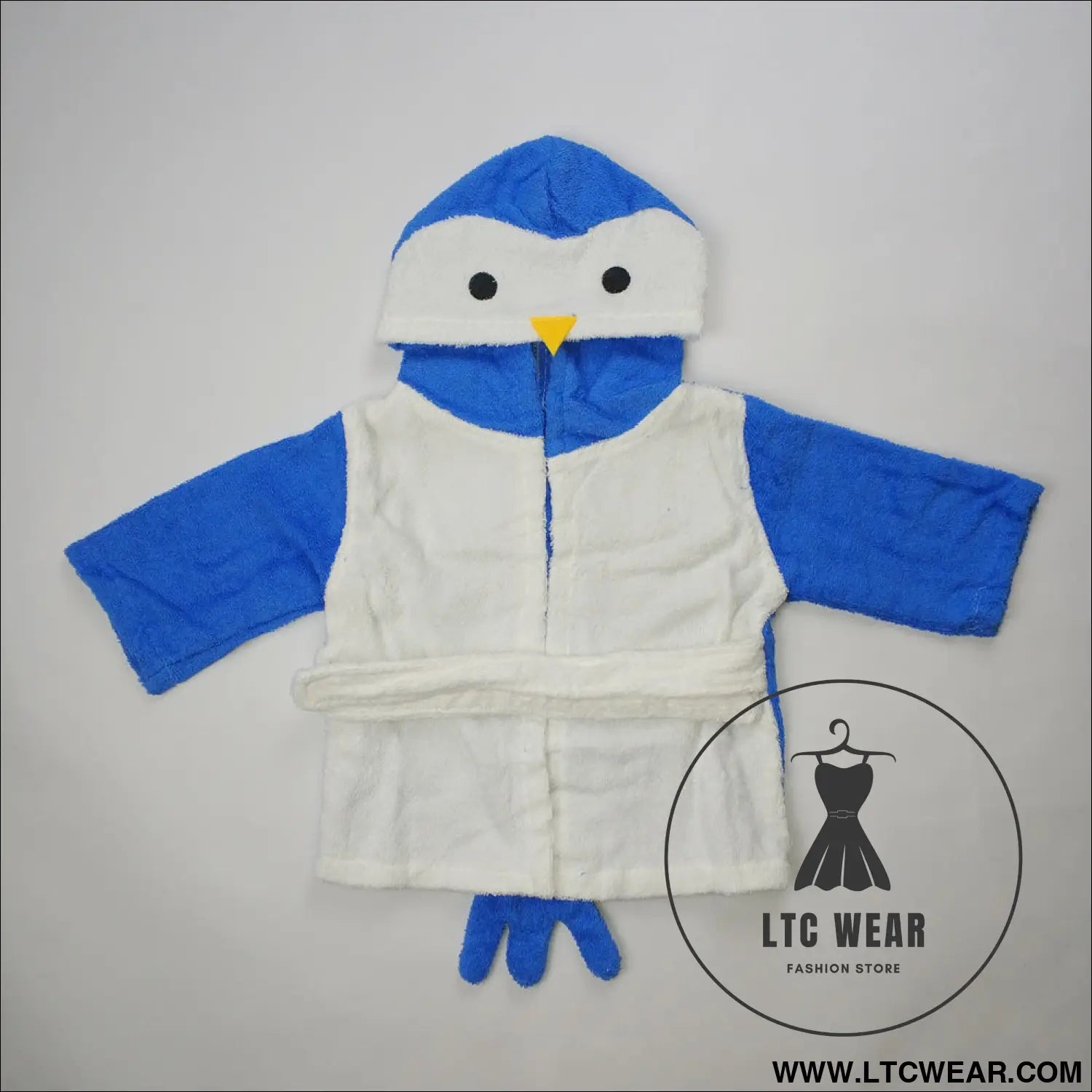 Children’s cardigan hooded animal bathrobe baby home clothes cotton towel material baby absorbent bath towel - little
