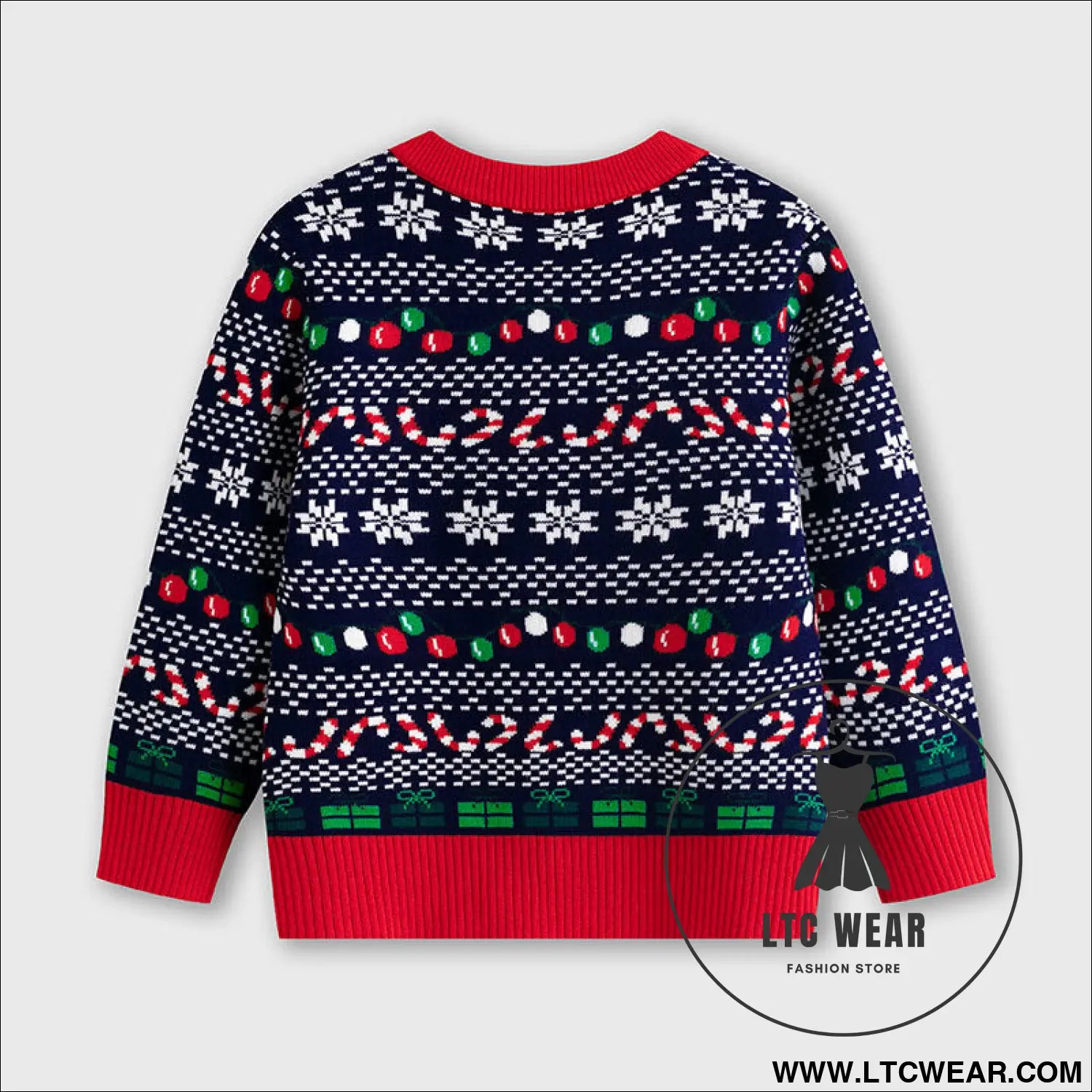 Children’s cartoon christmas dinosaur pullover sweater