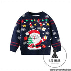 Children’s cartoon santa claus sweater baby base pullover knit sweater