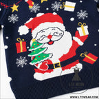Children’s cartoon santa claus sweater baby base pullover knit sweater