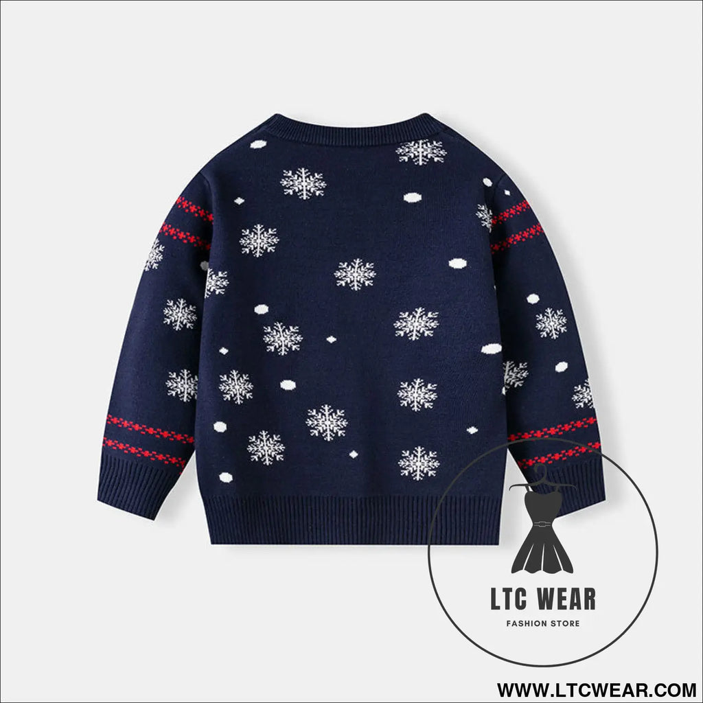 Children’s cartoon santa claus sweater baby base pullover knit sweater