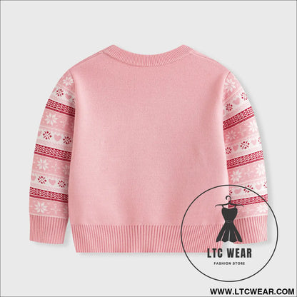 Children’s christmas cartoon reindeer knit sweater
