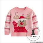 Children’s christmas cartoon reindeer knit sweater