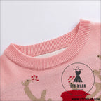 Children’s christmas cartoon reindeer knit sweater