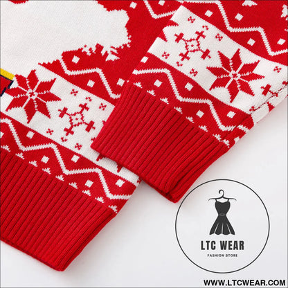 Children’s christmas cartoon sweater baby base pullover knit sweater