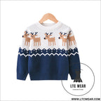 Children’s christmas deer sweater baby undercover knitted sweater