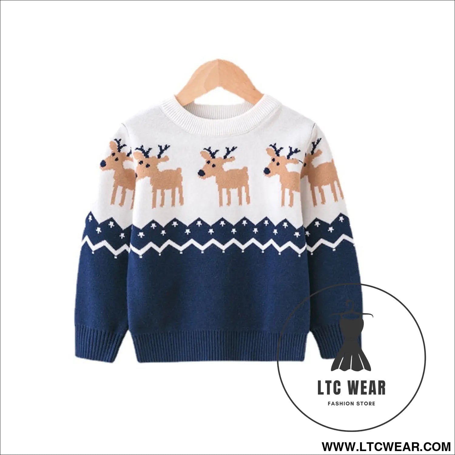 Children’s christmas deer sweater baby undercover knitted sweater