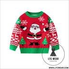 Children’s christmas santa claus baby undercover knitted shirt