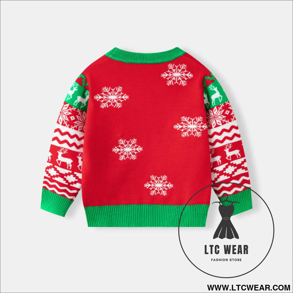 Children’s christmas santa claus baby undercover knitted shirt
