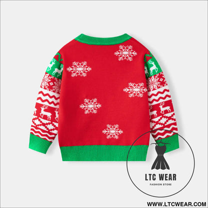 Children’s christmas santa claus baby undercover knitted shirt