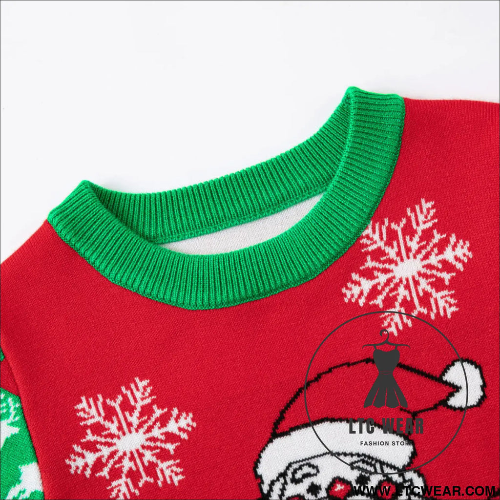 Children’s christmas santa claus baby undercover knitted shirt