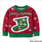 Children’s christmas socks red sweater baby undercover knitted sweater