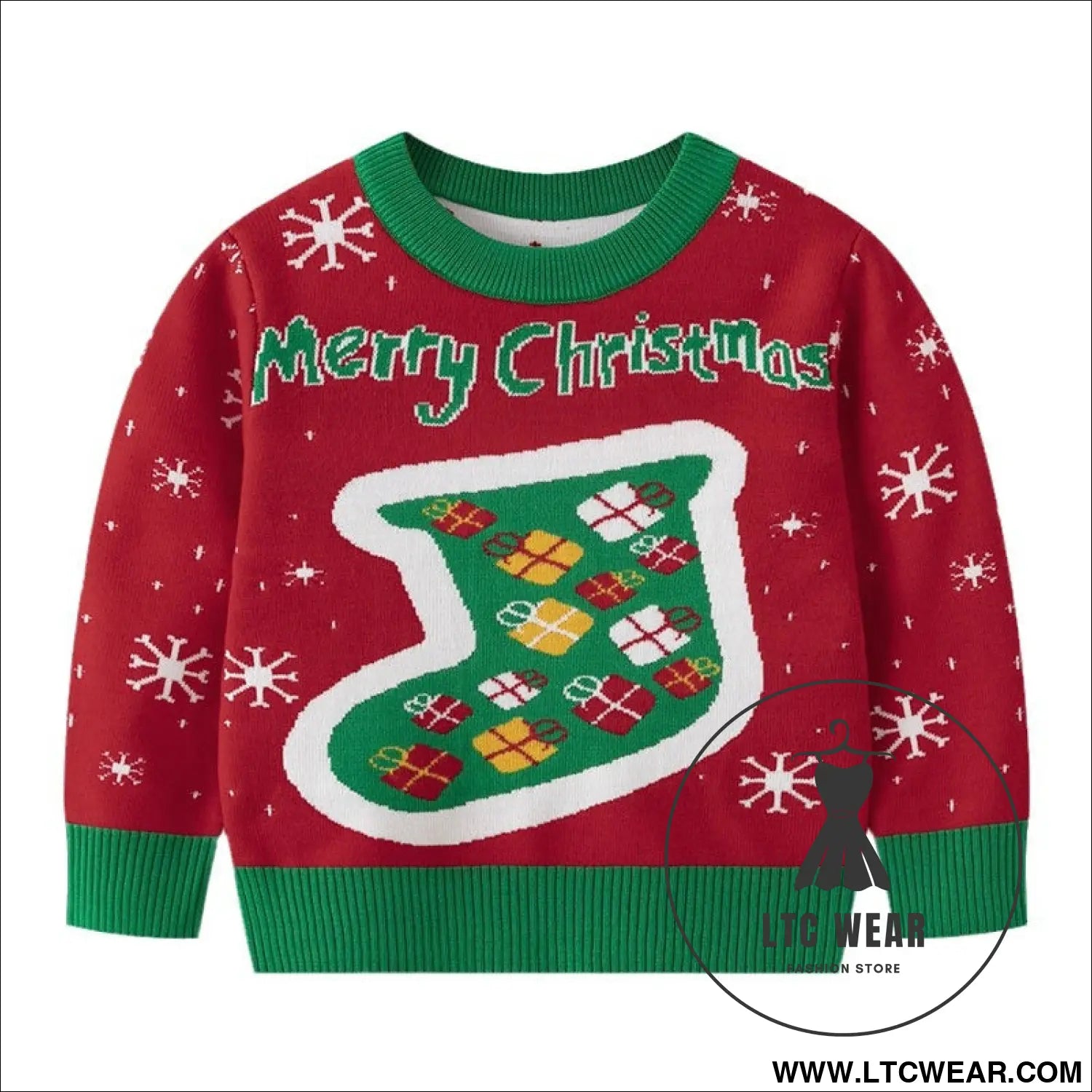 Children’s christmas socks red sweater baby undercover knitted sweater