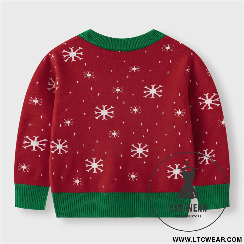 Children’s christmas socks red sweater baby undercover knitted sweater