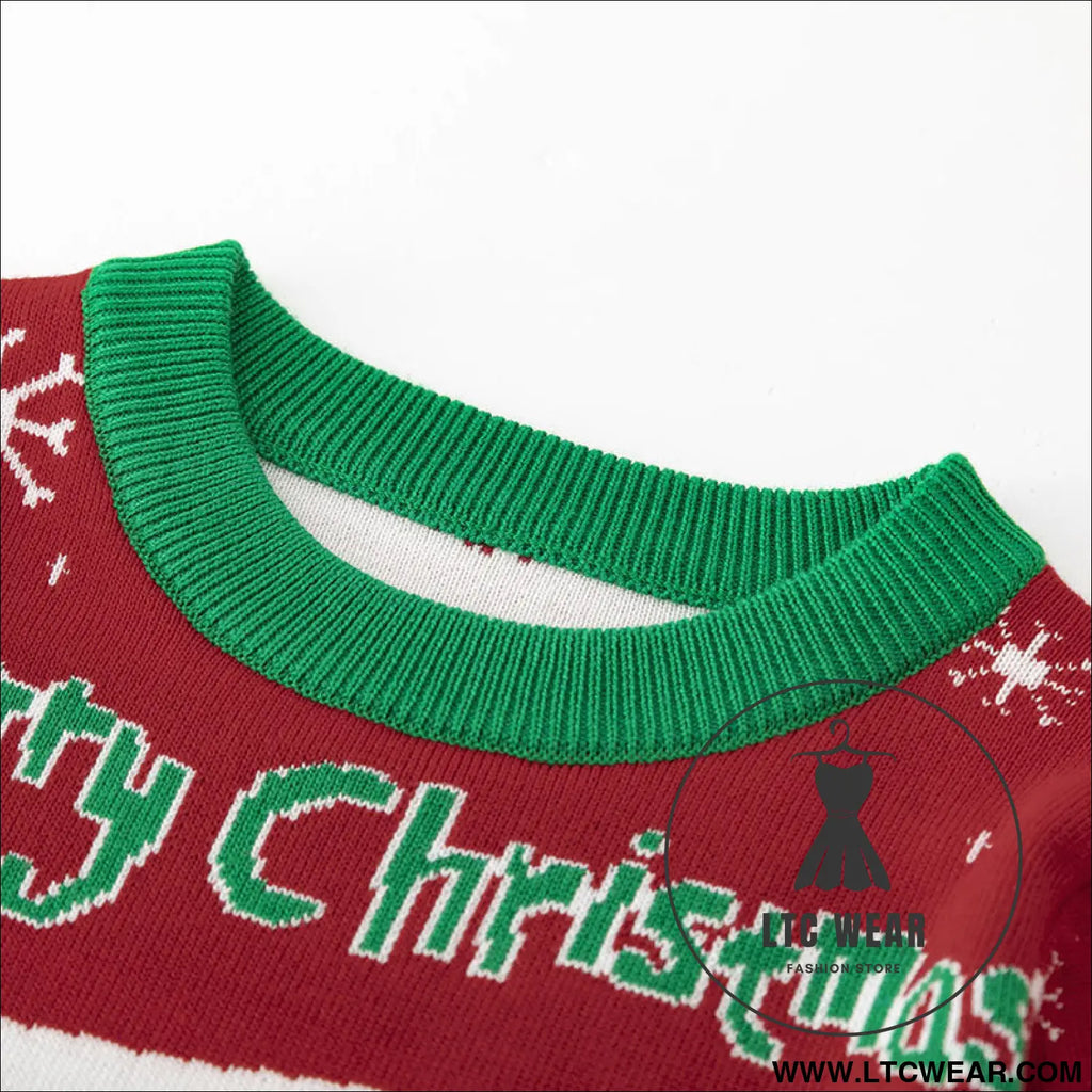 Children’s christmas socks red sweater baby undercover knitted sweater