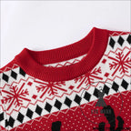Children’s christmas sweater cartoon deer base pullover knit sweater