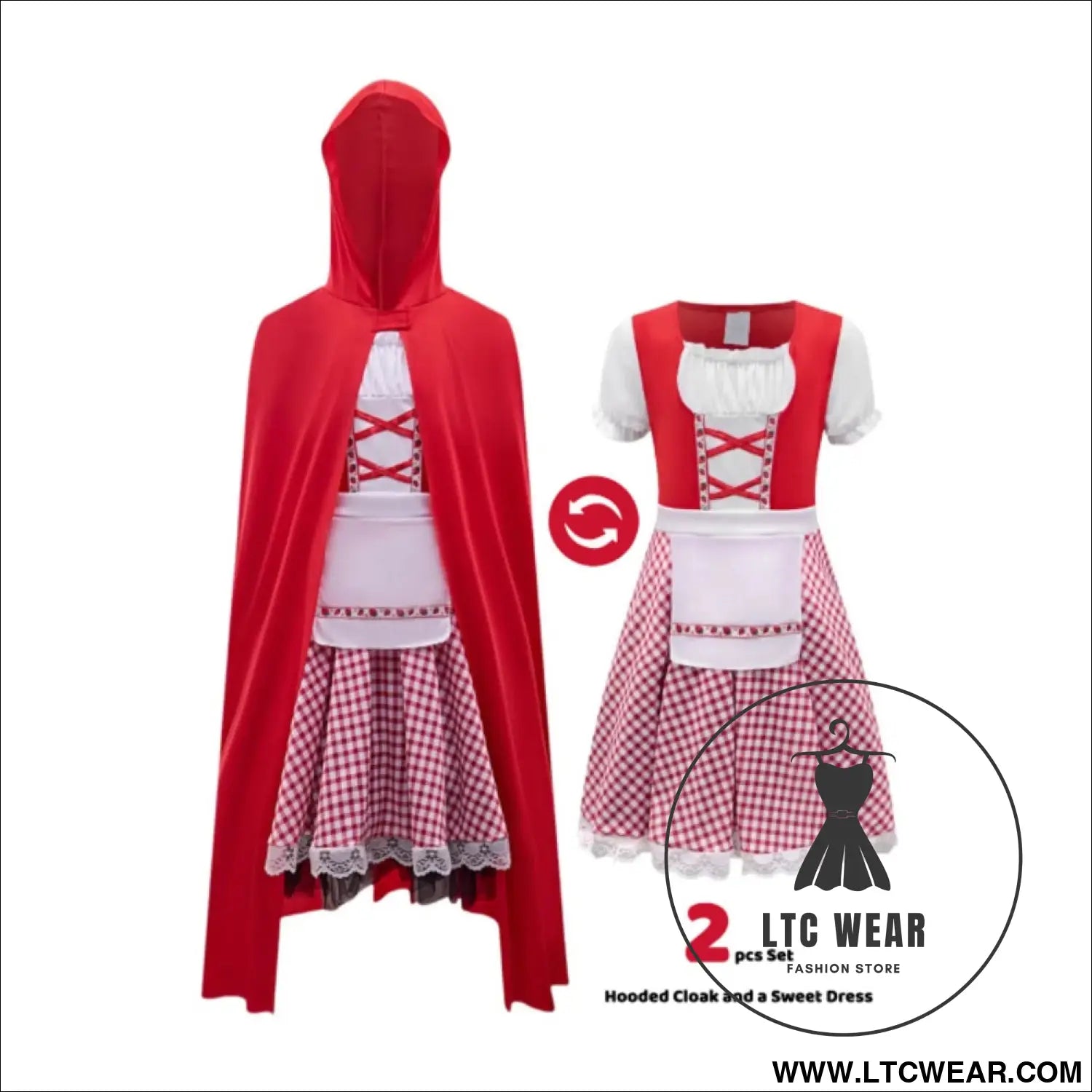 Children’s classic children’s wear halloween party cute little red riding hood set