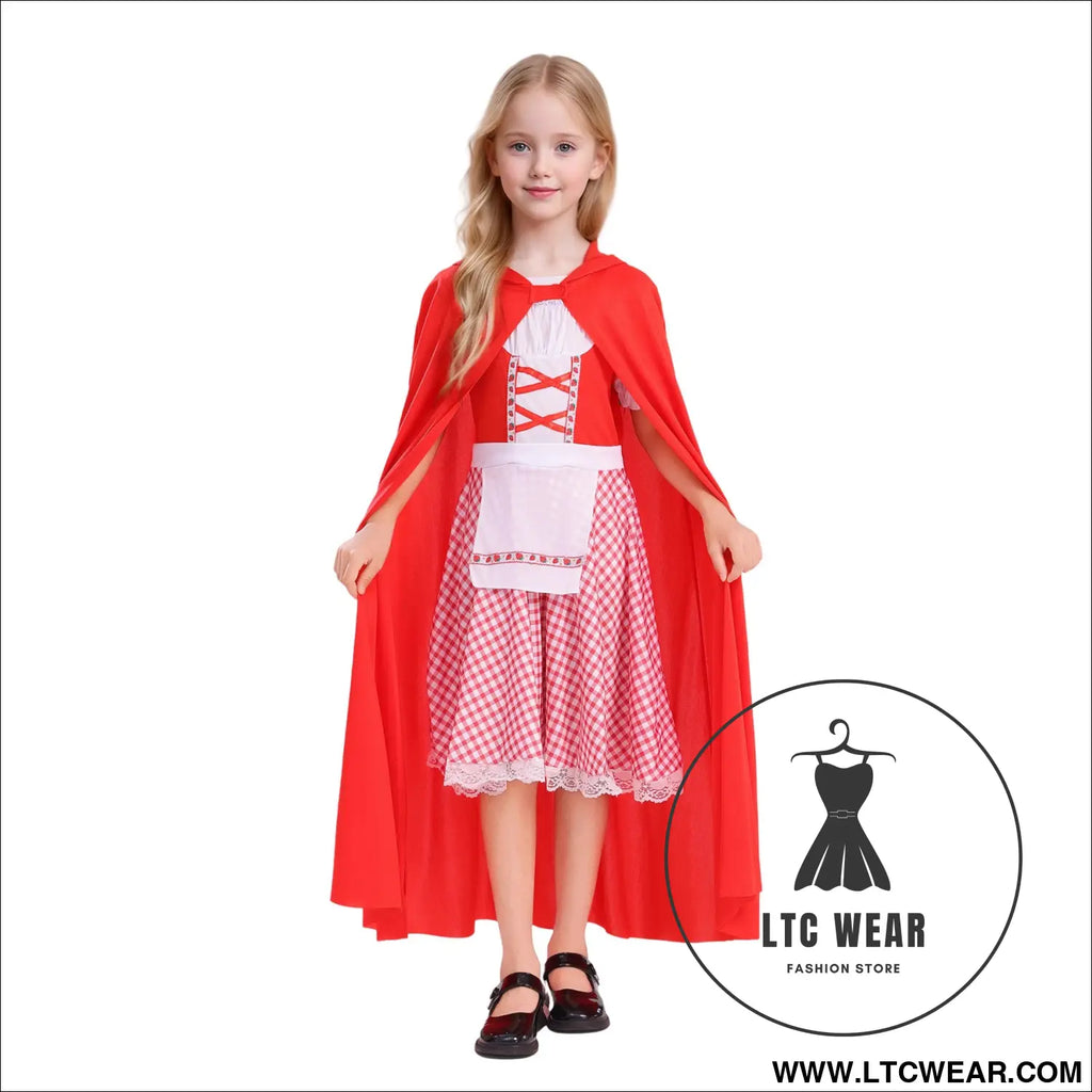 Children’s classic children’s wear halloween party cute little red riding hood set