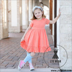 Children’s clothing new fashion ins style girls solid color ruffle dress a-line skirt pleated skirt - 90cm