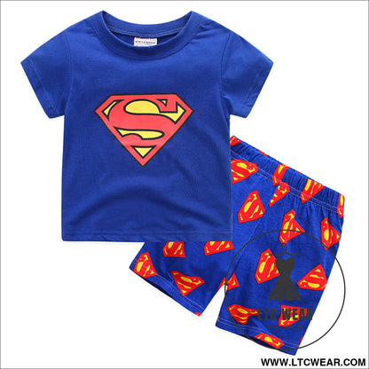 Children’s clothing short sleeved home clothing baby underwear pajama set - c006 / 90cm