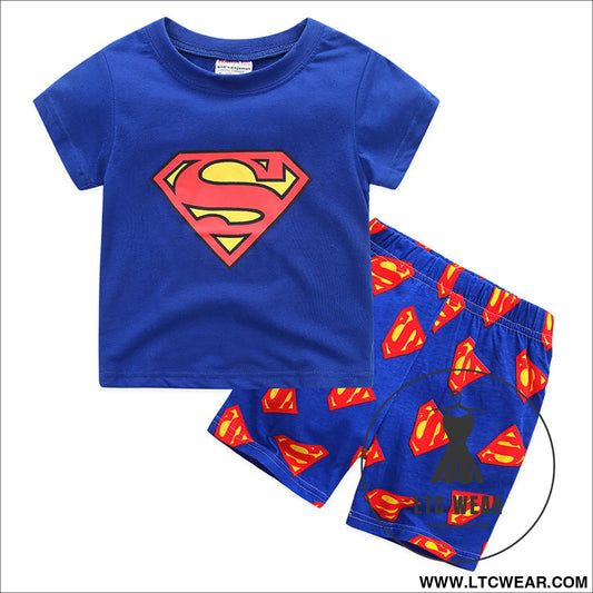 Children’s clothing short sleeved home clothing baby underwear pajama set - c006 / 90cm