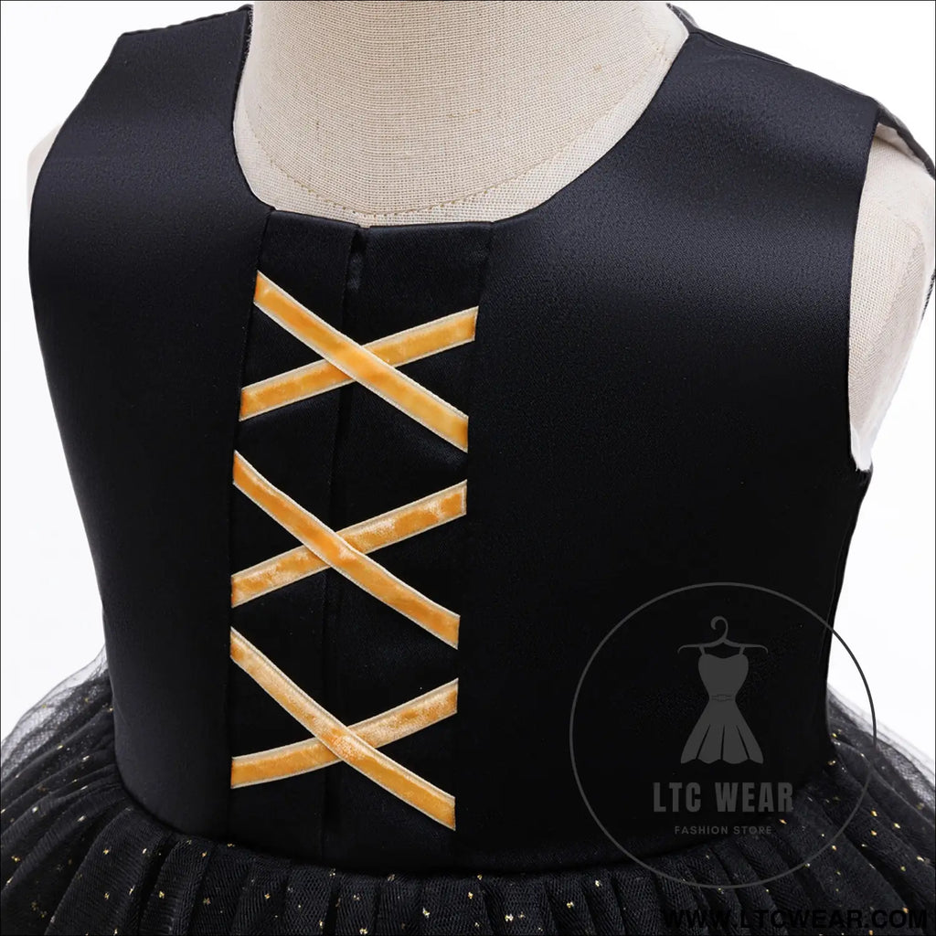 Children’s formal dress halloween girls festival costume cosplay party performance tulle dress