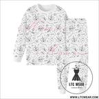 Children’s graffiti pajamas diy hand-painted colorable set for home decor coloring pajama sets - ice cream / 3t