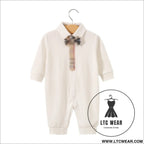 Children’s jumpsuit baby romper long sleeved newborn hundred day gentlemanly suit ins style children’s clothing
