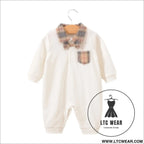 Children’s jumpsuit baby romper long sleeved newborn hundred day gentlemanly suit ins style children’s clothing