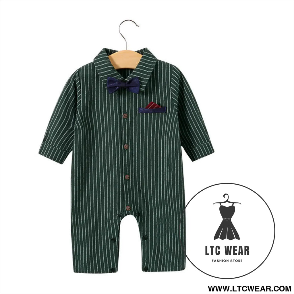 Childrens jumpsuit babys one year old romper long sleeved newborn hundred day gentlemanly suit childrens clothin