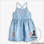 Children’s skirt summer new children’s clothing girls’ dress denim suspender dress