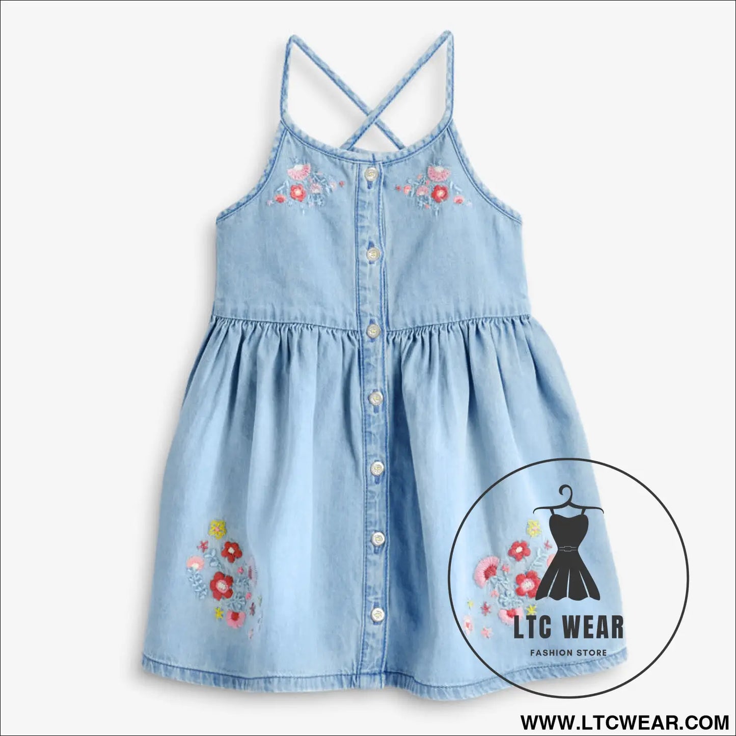 Children’s skirt summer new children’s clothing girls’ dress denim suspender dress