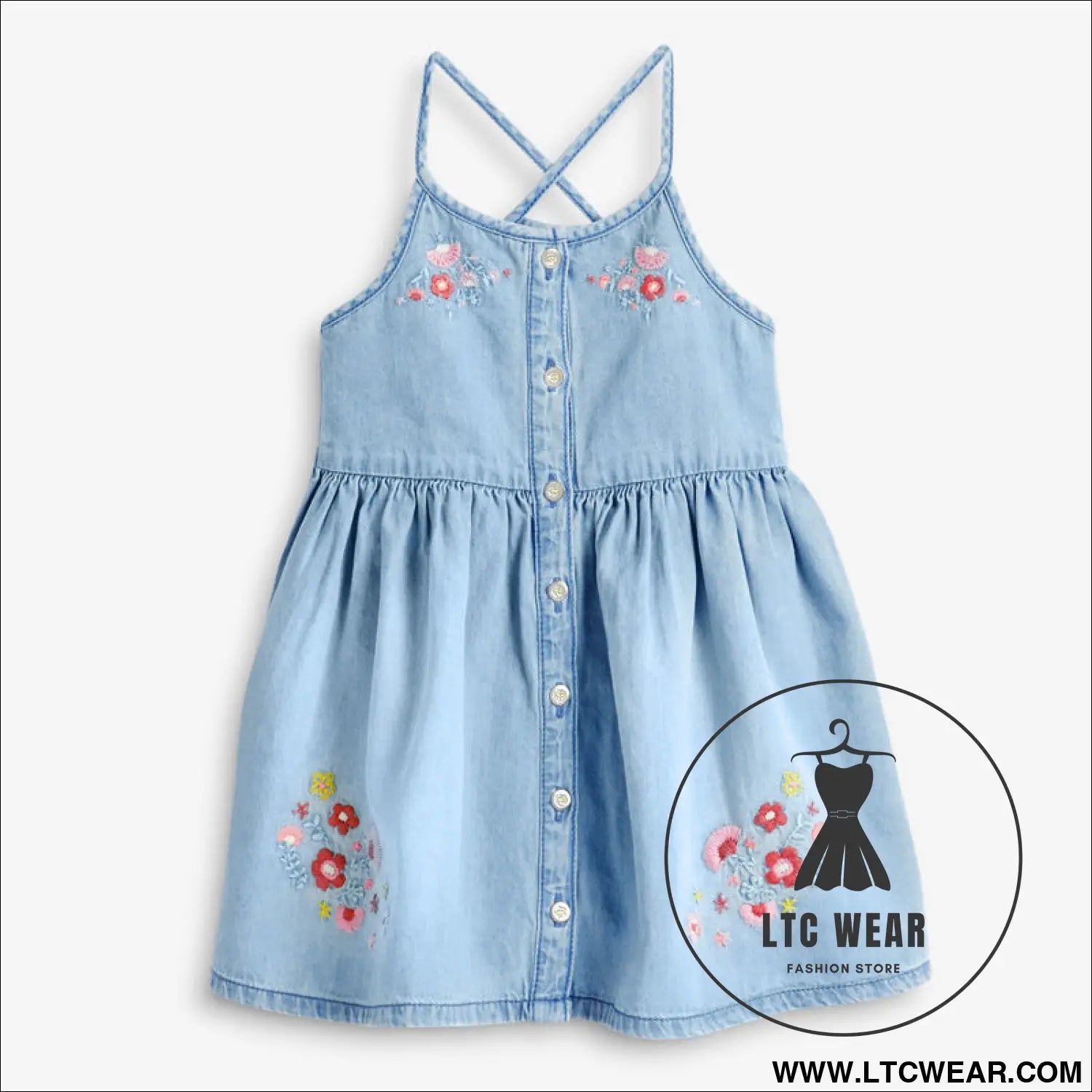 Children’s skirt summer new children’s clothing girls’ dress denim suspender dress