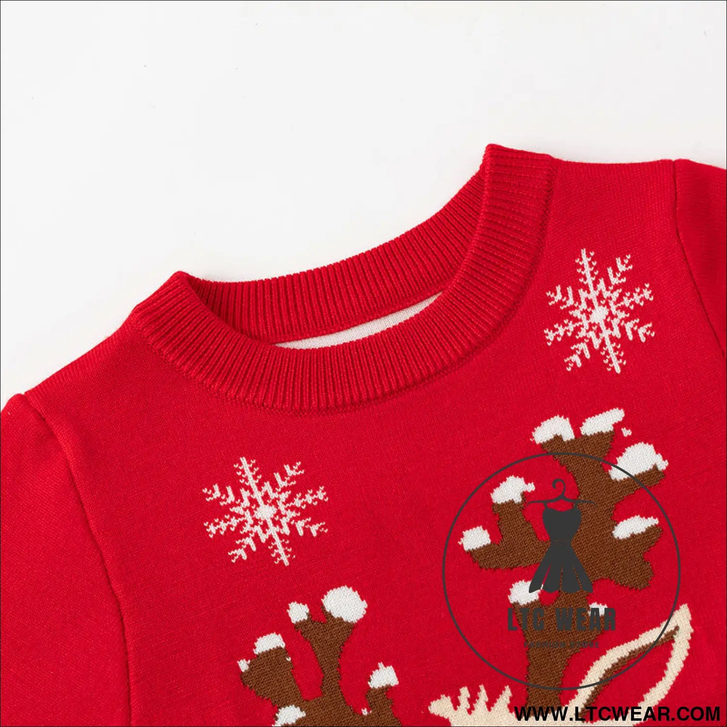 Christmas cartoon deer fur dress children’s pullover knitted dress