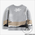 Christmas cartoon deer sweater baby base pullover knit sweater