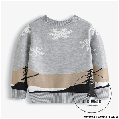Christmas cartoon deer sweater baby base pullover knit sweater