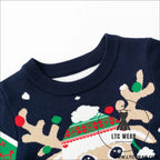 Christmas cartoon reindeer pullover baby base knitted sweater