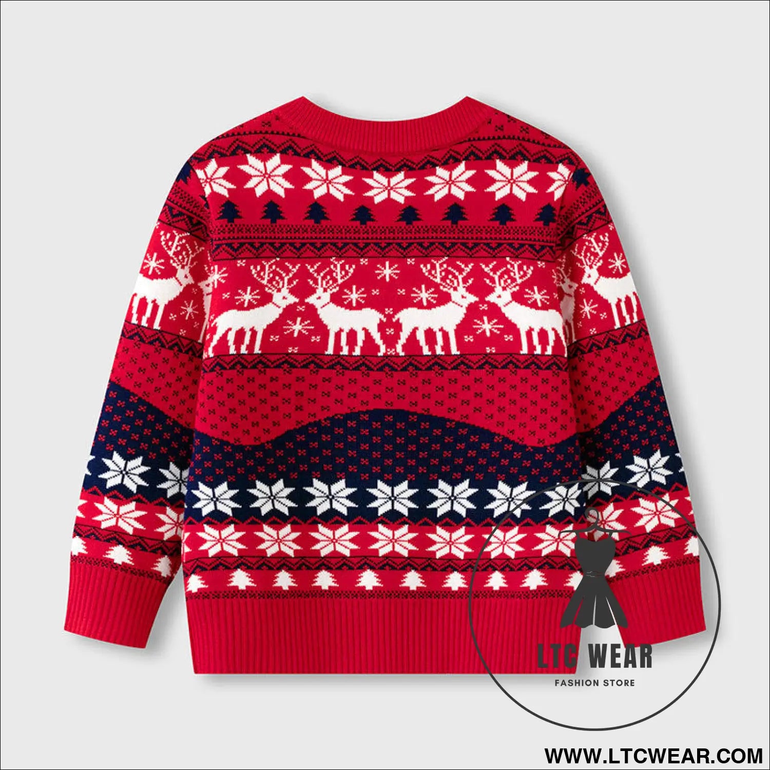 Christmas elk red sweater baby undercover knitted sweater