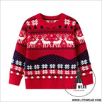 Christmas elk red sweater baby undercover knitted sweater