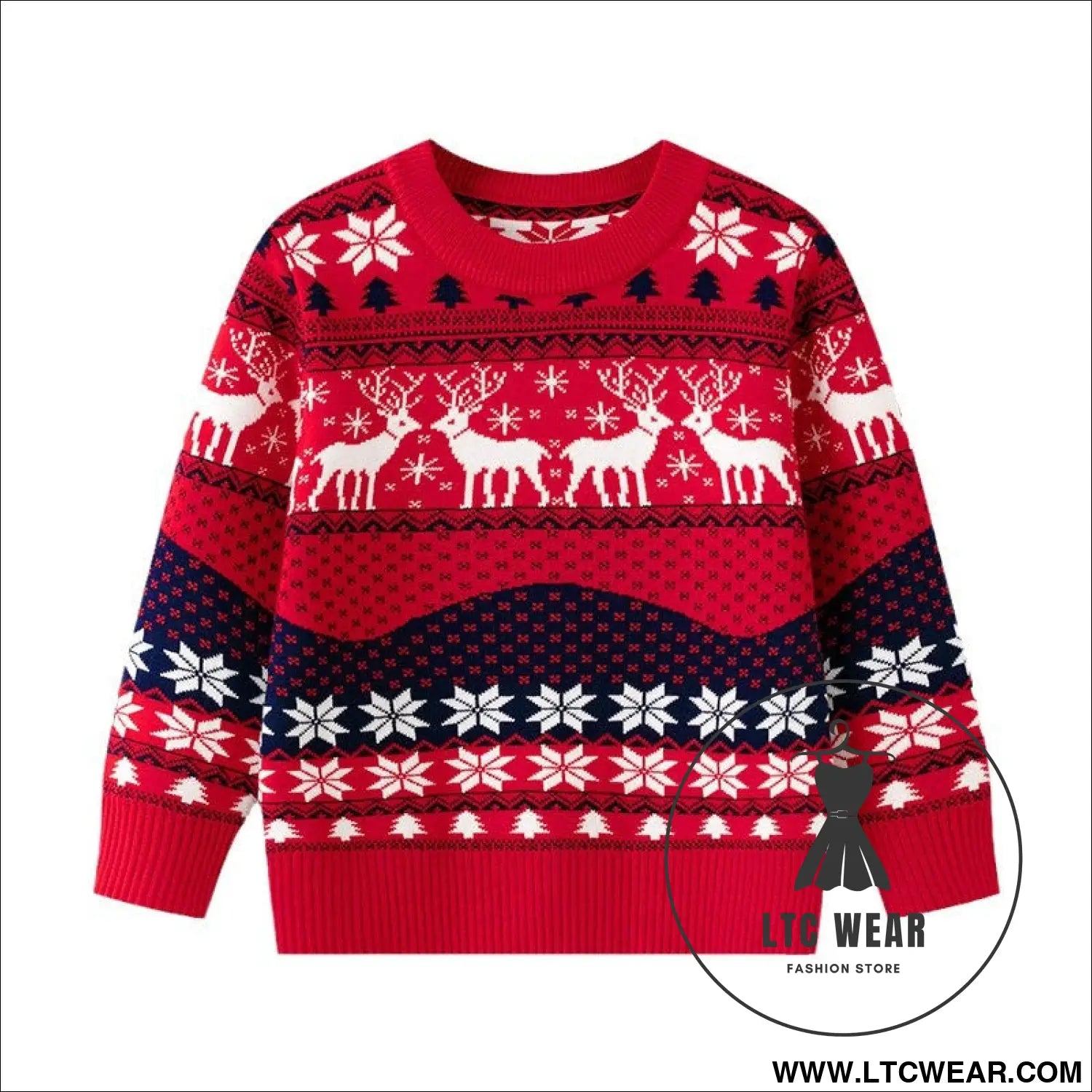 Christmas elk red sweater baby undercover knitted sweater
