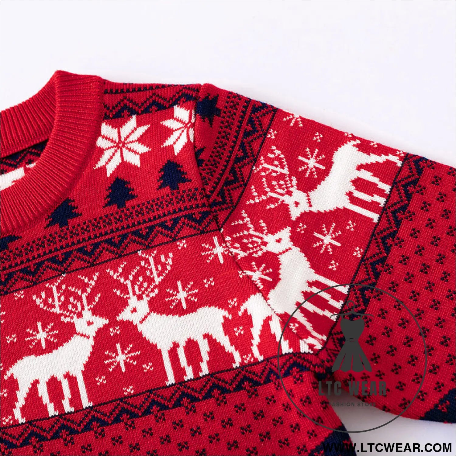 Christmas elk red sweater baby undercover knitted sweater