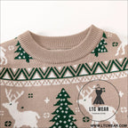 Christmas reindeer children’s pullover knitted sweater children’s clothing