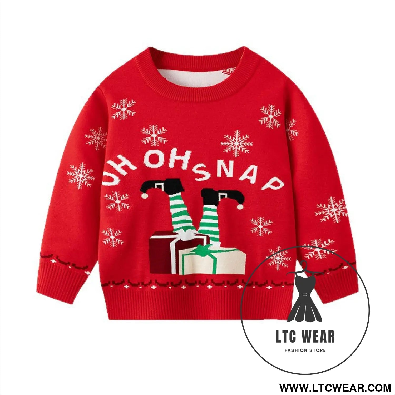 Christmas snowflake gift box baby cartoon base pullover sweater