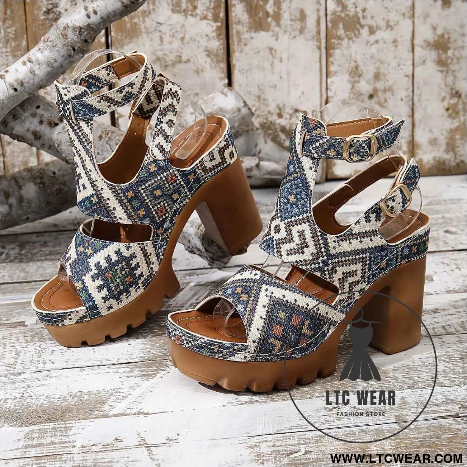 Chunky Platform Sandals Chic Double Buckle Summer Style