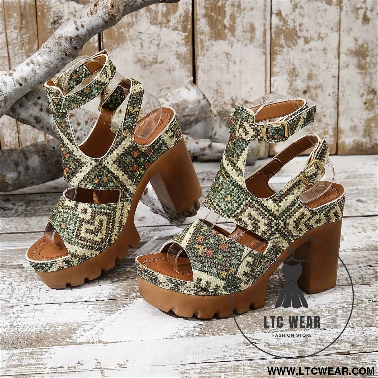 Chunky Platform Sandals Chic Double Buckle Summer Style
